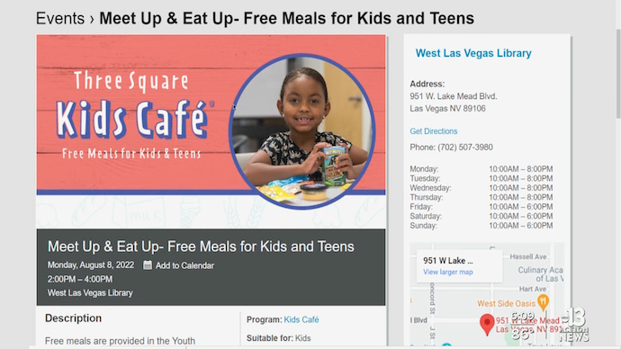 Library District Teaming Up With Three Square to Provide Kids Meals at Select Branches 